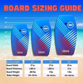 img 3 attached to 🏄 Back Bay Play 33-41" Body Board with EPS Core & Wrist Leash - Beach Accessories for Adults & Kids, Outdoor Fun for all Ages!