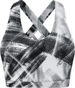 img 3 attached to Ultimate Performance: High-Support Criss-Cross Sports Bras for Women - Perfect for Running, Yoga & Workouts - Padded & Comfortable