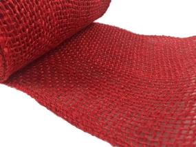 img 2 attached to Red Burlap Craft Ribbon Roll (5.5 in Wide x 15 Ft Long) - Pack of 2: Perfect for DIY Crafts and Decorations