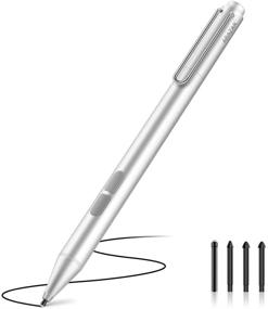 img 4 attached to 🖊️ Certified Active Pen for Microsoft Surface - 4 Pen Tips, Compatible with Surface Pro X/7/6/5/4/3, Surface Go 2, Surface Laptop/Book - 1024 Levels Pressure, AAAA Battery, Palm Rejection