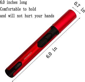 img 2 attached to 🔥 Butane Torch Lighter with Long Flexible Adjustable Pen for Weed Fireplace Kitchen BBQ Camping - Windproof Jet Flame Multipurpose Lighter for Men's Gifts - Red (Gas not Included)