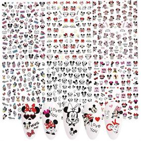 img 4 attached to Mickey & Minnie Mouse Designer Nail Art Stickers: 3D Self Adhesive Decals for DIY Nail Designs (6 PCS)