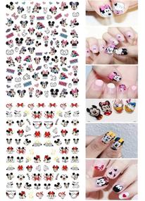 img 3 attached to Mickey & Minnie Mouse Designer Nail Art Stickers: 3D Self Adhesive Decals for DIY Nail Designs (6 PCS)