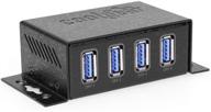 💪 coolgear usb 3.1 powered 4 port mini hub: enhanced with esd & surge protection for ultimate device performance logo