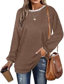 img 4 attached to 👚 Sousuoty Women's Crewneck Sweatshirts: Long Sleeve Tunic Tops for Stylish Comfort