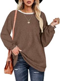 img 3 attached to 👚 Sousuoty Women's Crewneck Sweatshirts: Long Sleeve Tunic Tops for Stylish Comfort