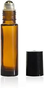 img 1 attached to 🍾 Amber Glass Bottle with Stainless Steel Cap: Sleek, Durable, and Eco-Friendly