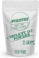 🌿 purisure shilajit powder 12:1 extract - enhance energy, memory & nutrient absorption | promote healthy blood sugar, detox & antioxidants | 100 servings (pack of 1) logo