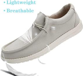 img 1 attached to 👞 Lightweight Classic Off White Loafers for Walking