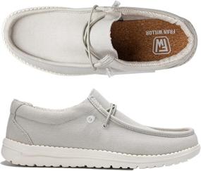 img 2 attached to 👞 Lightweight Classic Off White Loafers for Walking