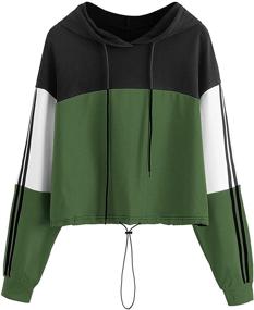 img 4 attached to SweatyRocks Colorblock Pullover Sweatshirt X Small Outdoor Recreation