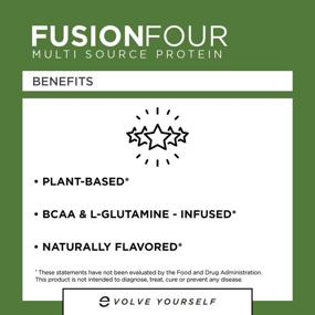 img 1 attached to 🌱 FusionFour Plant Based Protein Powder - Vegan Protein - Soy, Dairy and Gluten Free - Chocolate Flavor - 5lbs