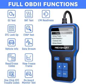 img 3 attached to 🚗 NEXSMART OBD2 Сканер автомобиля с проведением теста аккумулятора | Чтение и удаление кодов диагностического сканера | OBD II инструмент сканирования двигателя для универсальных автомобилей OBDII/EOBD/JOBD