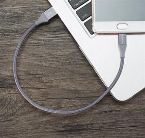 img 1 attached to 🔌AmazonBasics Двойной плетеный нейлон USB 2.0 A кабель до Micro B, 1 фут - темно-серый