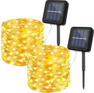 🌞 kpafory solar string lights outdoor: waterproof fairy lights for patio yard, christmas wedding decor, warm white логотип