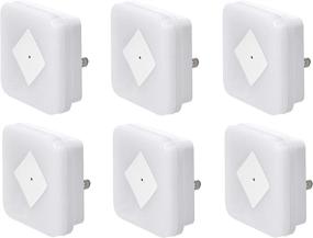 img 4 attached to 🔌 Amazon Basics LED Plug-in Night Light with Dusk to Dawn Sensor - Square, 6-Pack: Dual Dimming for Bedroom, Hallway, Stairs