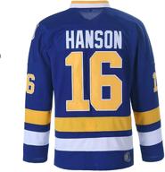 🏒 hanson brothers charlestown chiefs jerseys - set of 3 (jack #16, steve #17, jeff #18) - slap shot movie ice hockey logo