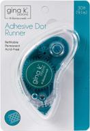 gina k designs gina k dot runner 🔒 permanent: efficient adhesive solution | one size fits all logo