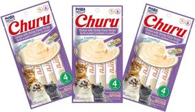 img 4 attached to 🐱 Premium INABA Churu Chicken with Shrimp Flavor Recipe: Discover Lickable Purée Natural Cat Treats in 12 Tubes