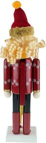 img 2 attached to 🎄 Clever Creations Traditional Wooden Nutcracker, 14 Inch Mother and Child design - Festive Christmas Décor, Ideal for Shelves and Tables
