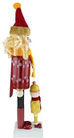 img 1 attached to 🎄 Clever Creations Traditional Wooden Nutcracker, 14 Inch Mother and Child design - Festive Christmas Décor, Ideal for Shelves and Tables
