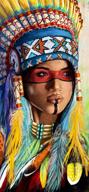 🎨 full drill native american indian woman 2 diamond painting kit - kotart 16x31.5" diy diamond cross stitch patterns dreamcatcher feather set with tools, accessories, and supplies for adults logo