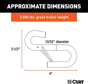 img 3 attached to 🔗 CURT 81840 0.40625-Inch Certified Trailer Safety Chain S-Hook with Latch, 3,500 lbs