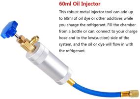 img 3 attached to Ketofa R134A A/C Dye Injector Kit - 2oz AC Air Conditioning Oil Dye Filling Syringe Tool for Enhanced R134 R12 Injection, Oil and Dye Injector