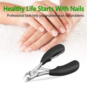 img 3 attached to Professional Podiatrist Toenail Clippers: Expert Ingrown ➡️ and Thick Toe Nail Clippers for Men & Seniors