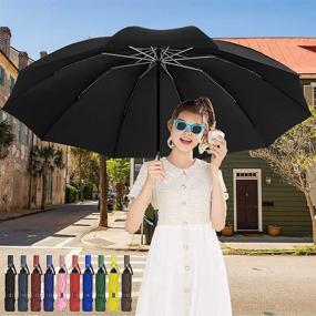 img 2 attached to LANBRELLA Compact Travel Umbrella: Unbeatable Windproof Protection with Folding Convenience