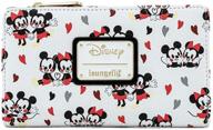 loungefly disney mickey minnie leather women's handbags & wallets logo