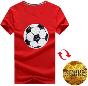 img 3 attached to Sequin T Shirt Football Reversible Sequins Boys' Clothing