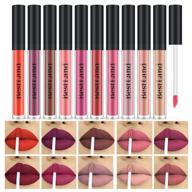 💄 10pcs/set velvety liquid lipstick: waterproof, long lasting, nude lip kit - beauty cosmetics gift box makeup set logo