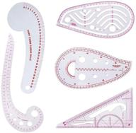 5pc diy sewing ruler tailor set: french curve accessories and plastic curve stick for pattern design logo