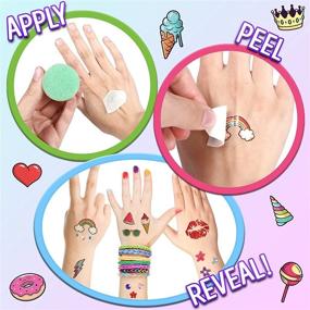img 3 attached to ✨ Celebrate Your Inner Sparkle with Creative Kids Temporary Body Glitter Tattoo Kit - 150+ Tattoos for Girls, Glitter Art Stencils, Brushes, and Glue: Perfect Birthday Party Craft Gifts for Girls Teen Tween Ages 6+
