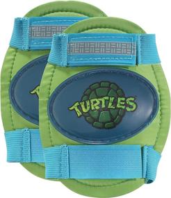 img 1 attached to 🐢 Get Turtle-Powered Fun with PlayWheels Teenage Mutant Ninja Turtles Roller Skates and Knee Pads in Green/Blue, Junior Size 6-12