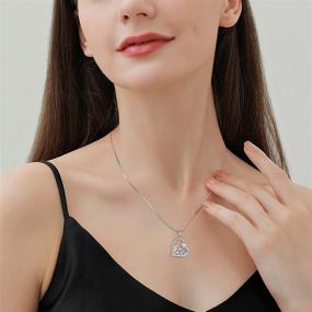 img 3 attached to 🐱 YL Cat Necklaces: Exquisite 925 Sterling Silver Cat on Moon Jewelry with Shimmering 5A Cubic Zirconia - Perfect Gifts for Cat Lovers and Close Ones!