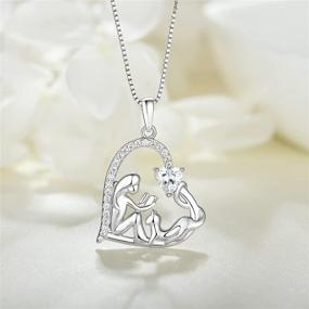 img 1 attached to 🐱 YL Cat Necklaces: Exquisite 925 Sterling Silver Cat on Moon Jewelry with Shimmering 5A Cubic Zirconia - Perfect Gifts for Cat Lovers and Close Ones!