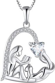 img 4 attached to 🐱 YL Cat Necklaces: Exquisite 925 Sterling Silver Cat on Moon Jewelry with Shimmering 5A Cubic Zirconia - Perfect Gifts for Cat Lovers and Close Ones!