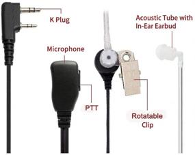 img 3 attached to 🎧 Radioddity 2-Pin Covert Acoustic Tube Radio Earpiece: Ideal for Baofeng, UV-5R, GA-2S, and More, 1 Pack