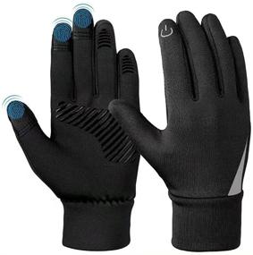 img 4 attached to 🧤 YukiniYa Kids Winter Gloves - Warm, Anti-Slip, Touchscreen & Water-Repellent with Soft Fleece Lining for Boys aged 3-15 Years