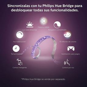 img 3 attached to 💡 Philips Hue 2m/6ft Smart Lightstrip Plus Base Kit with Plug - Voice Compatible with Amazon Alexa, Apple Homekit, and Google Home