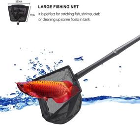 img 3 attached to 🐠 Boxtech 5 in 1 Aquarium Cleaning Tool Kit for Fish Tank - Stainless Steel Algae Scraper, Aquarium Net, Water Grass Clip, Sand Rake, 360° Rotation Brush - Ideal for 10-120 Gallon Aquariums
