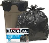 набор handi-bag super value pack, 30 галлонов, 0,65 мил, 30 x 33, черные, 60 мешков в коробке (hab6ft60) логотип