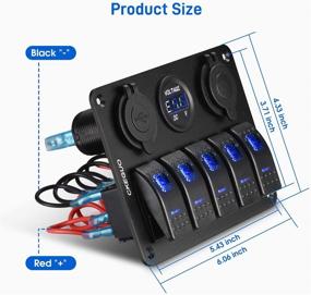 img 1 attached to CKEGUO Cigarette Voltmeter Waterproof Automotive