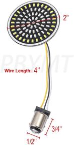 img 3 attached to 🔆 PBYMT 1157 Светодиодная лампа переднего поворотного сигнала SMD: белый огненный свет для Harley Dyna Softail Touring Road King Electra Street Glide 1997-2021