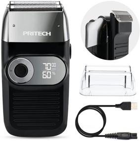 img 4 attached to 🪒 PRITECH 2 in 1 Electric Shavers for Men: Foil Shaver & Beard Trimmer Combo