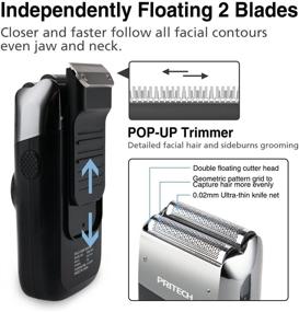 img 1 attached to 🪒 PRITECH 2 in 1 Electric Shavers for Men: Foil Shaver & Beard Trimmer Combo