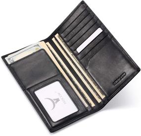 img 2 attached to 💼 Black Bifold Wallet for Men - HISCOW Compartment Wallet in Wallets, Card Cases & Money Organizers