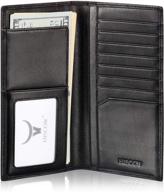 💼 black bifold wallet for men - hiscow compartment wallet in wallets, card cases & money organizers logo